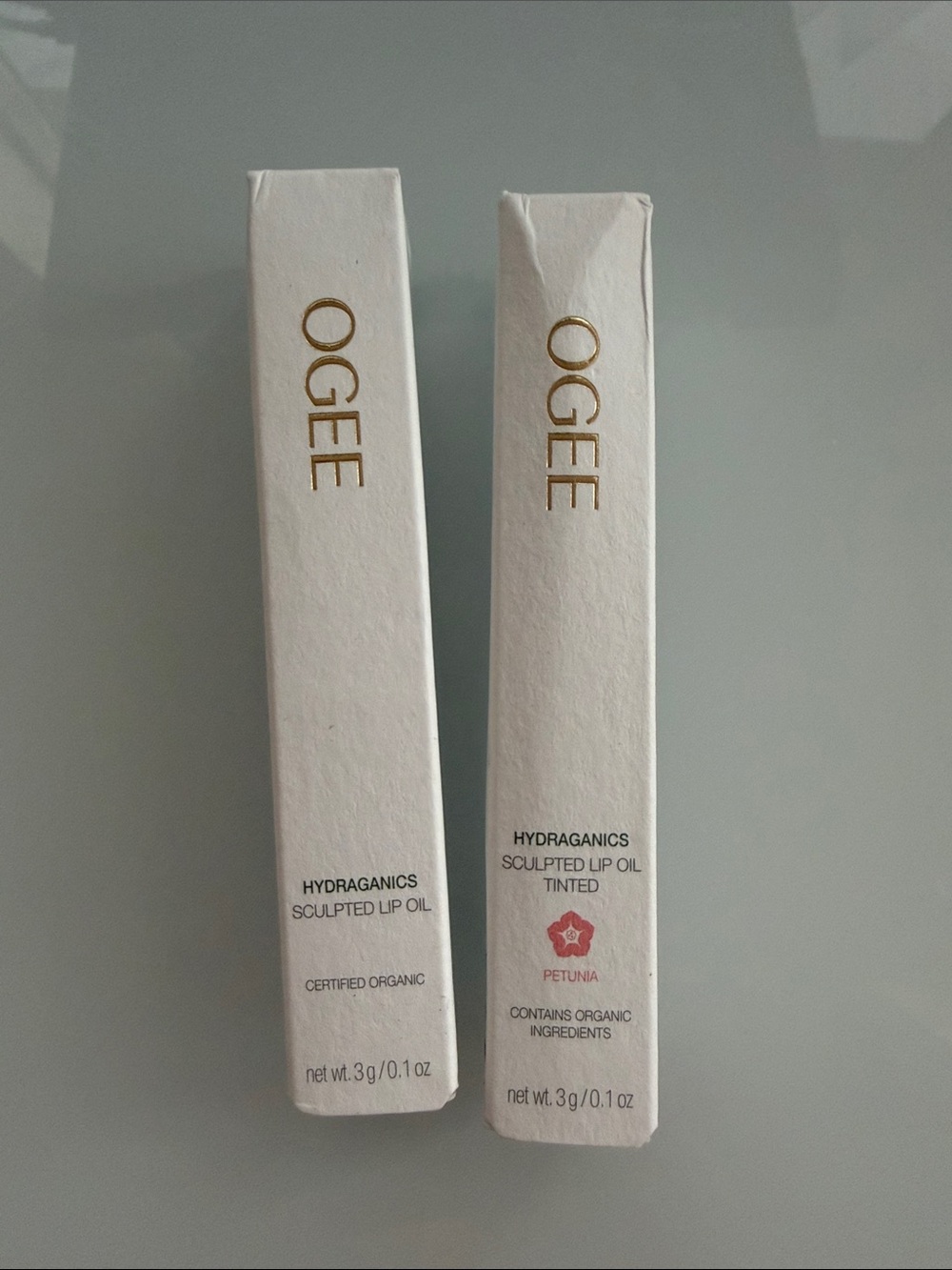 OGEE Hydraganics Sculpted Lip Oils - (Petunia + CLEAR